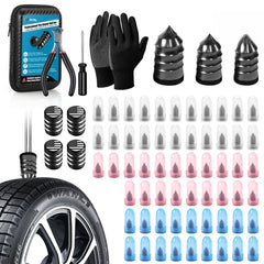 Hiber Sea 90 PCS tire repair kit overview for quick roadside fixes.