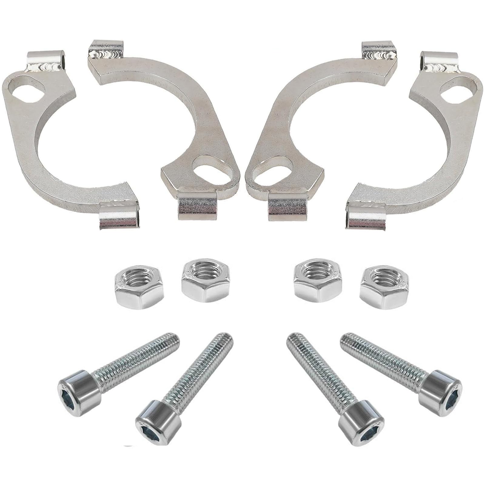 HiBuyer 2-pack split flange kit for 2.25 inch exhaust, rust resistant.