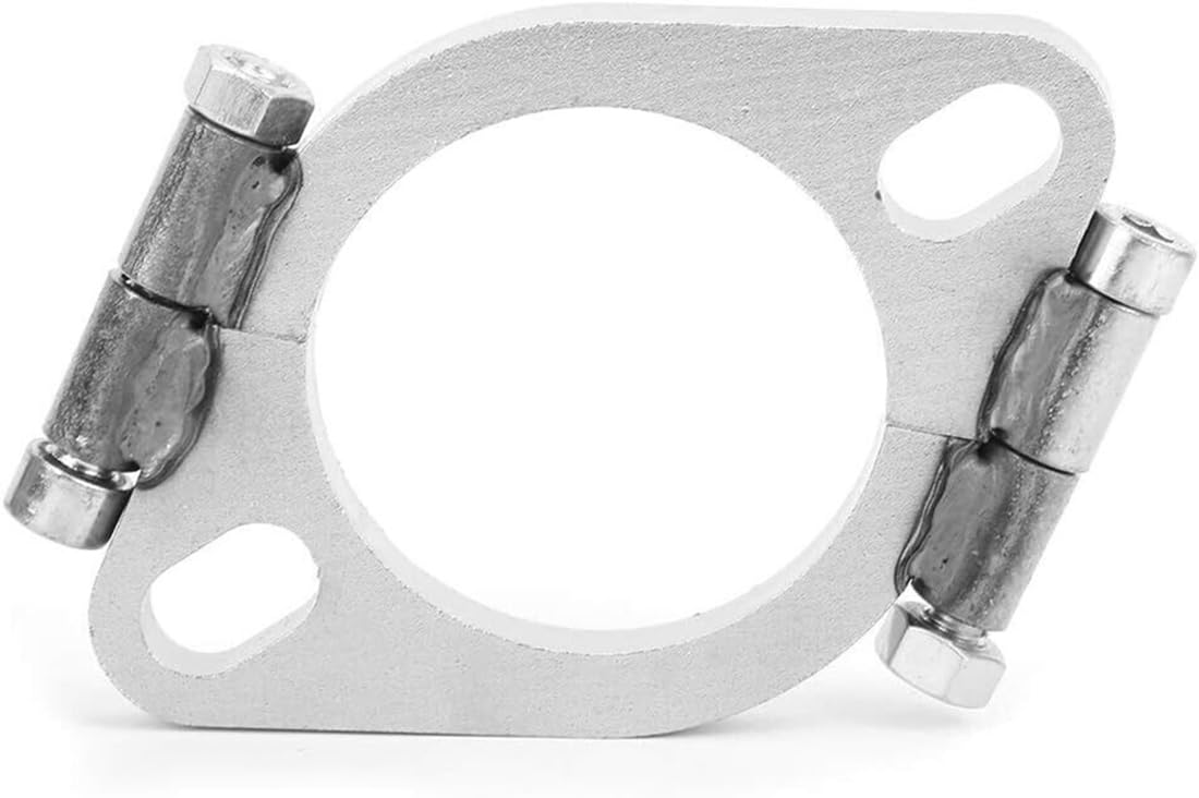 HiBuyer flat oval split flange shown in galvanized steel, durable.