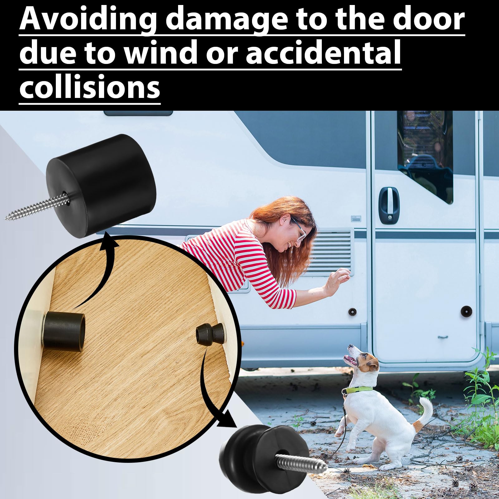 Hicarer black trailer door holder enhances safety during loading