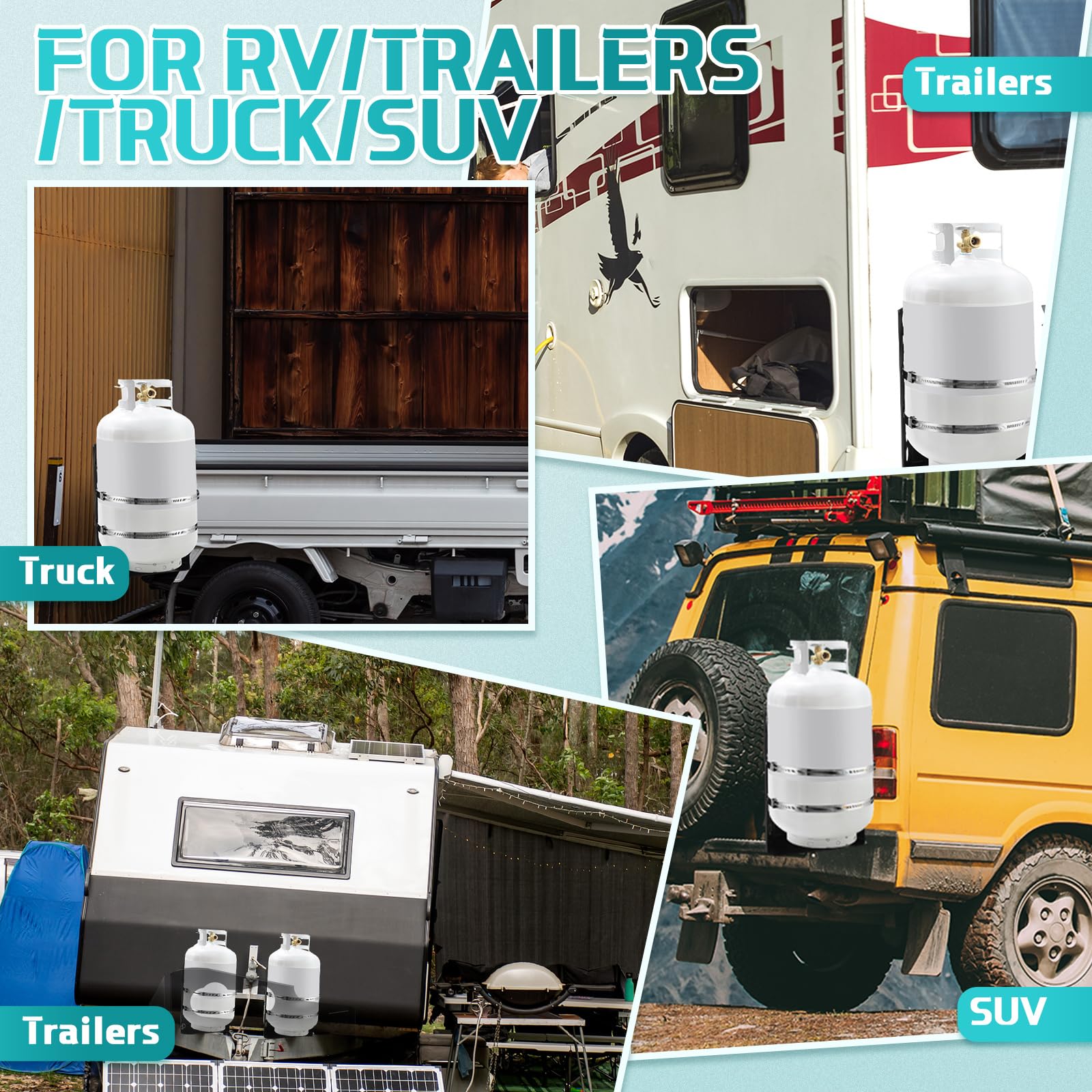 Hicarer wide compatibility for 5 lb cylinders across mounting options
