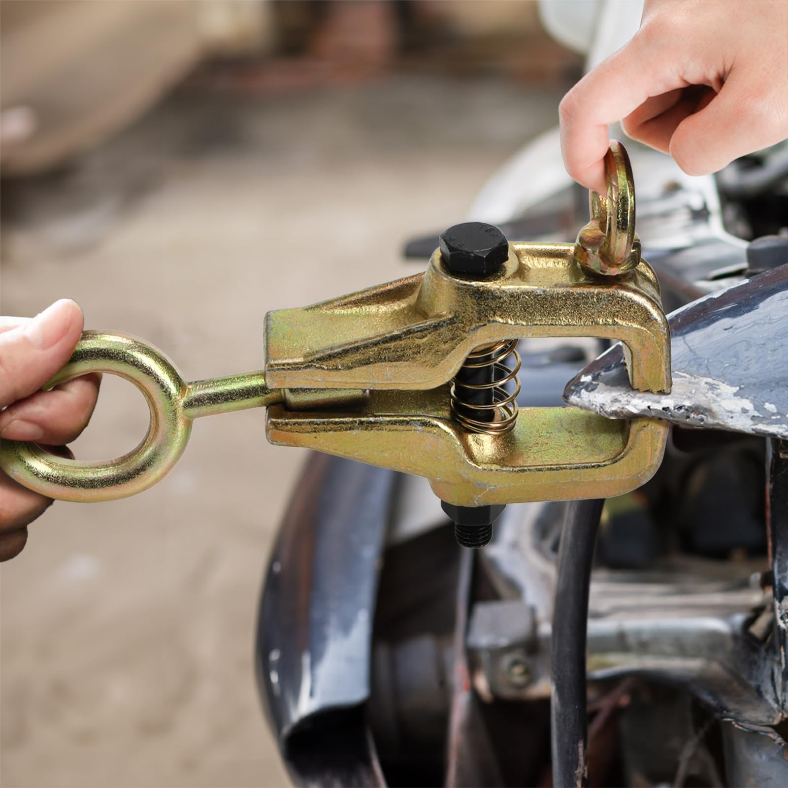 Hiceeden compact 8.5-inch clamp fits tight spaces with reliable pull power.