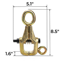 Hiceeden heavy-duty auto body clamp for straight pull, supports up to five tons of force.