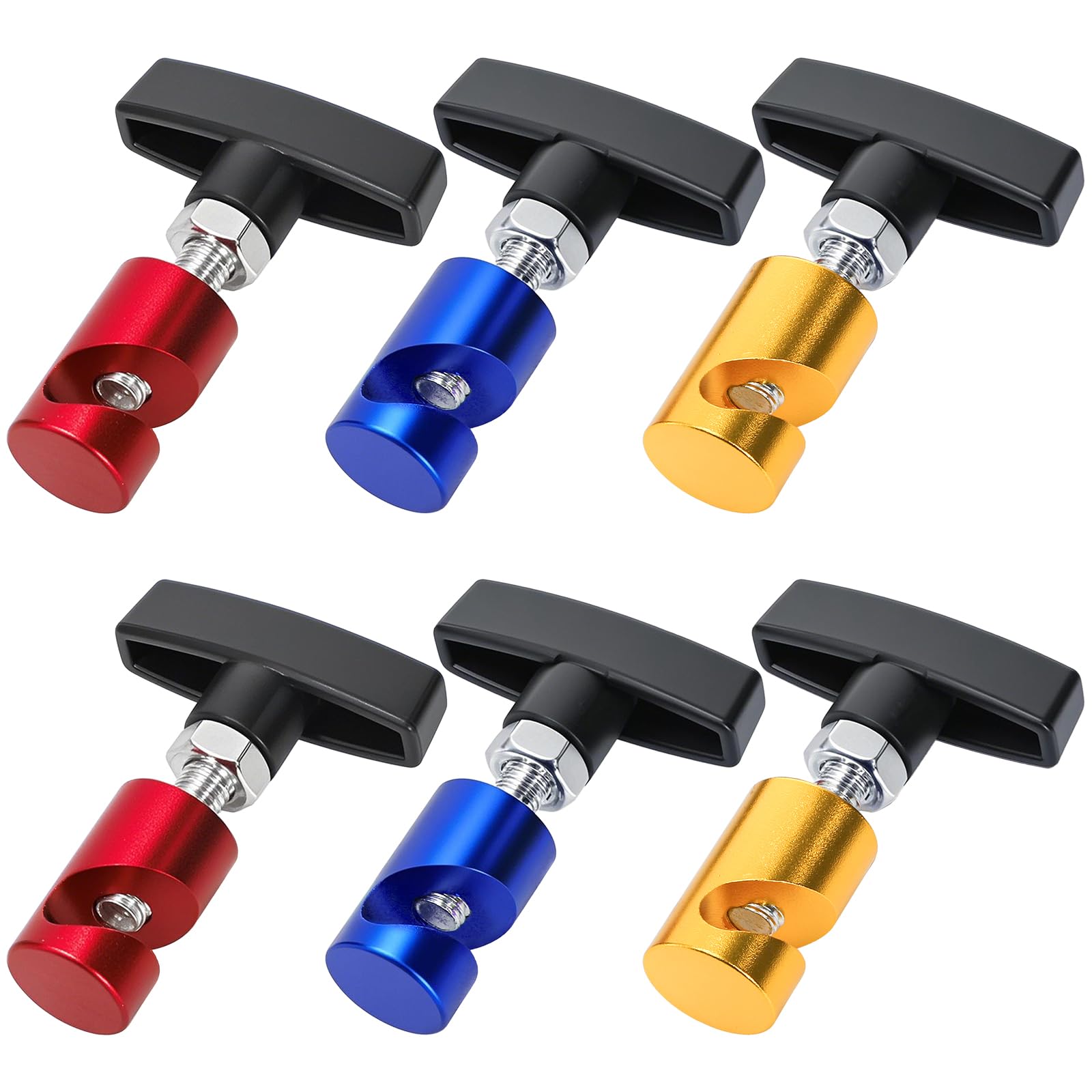 Hiceeden red hood strut clamp 6-pack for secure color-matched support