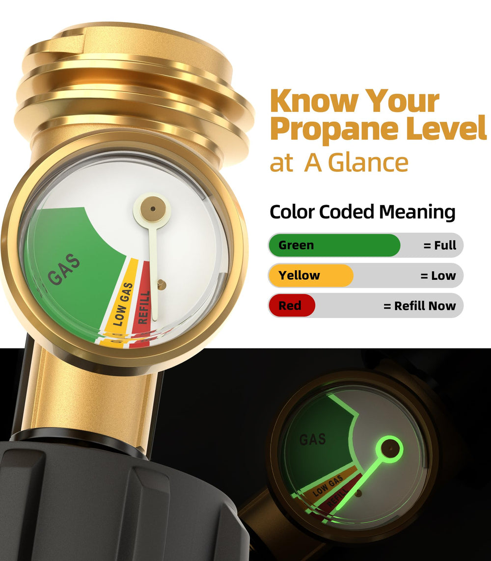 HICOOI color-coded dial gauge provides at-a-glance reading.