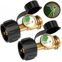 HICOOI propane tank gauge with 5-40lb connection for versatile use.