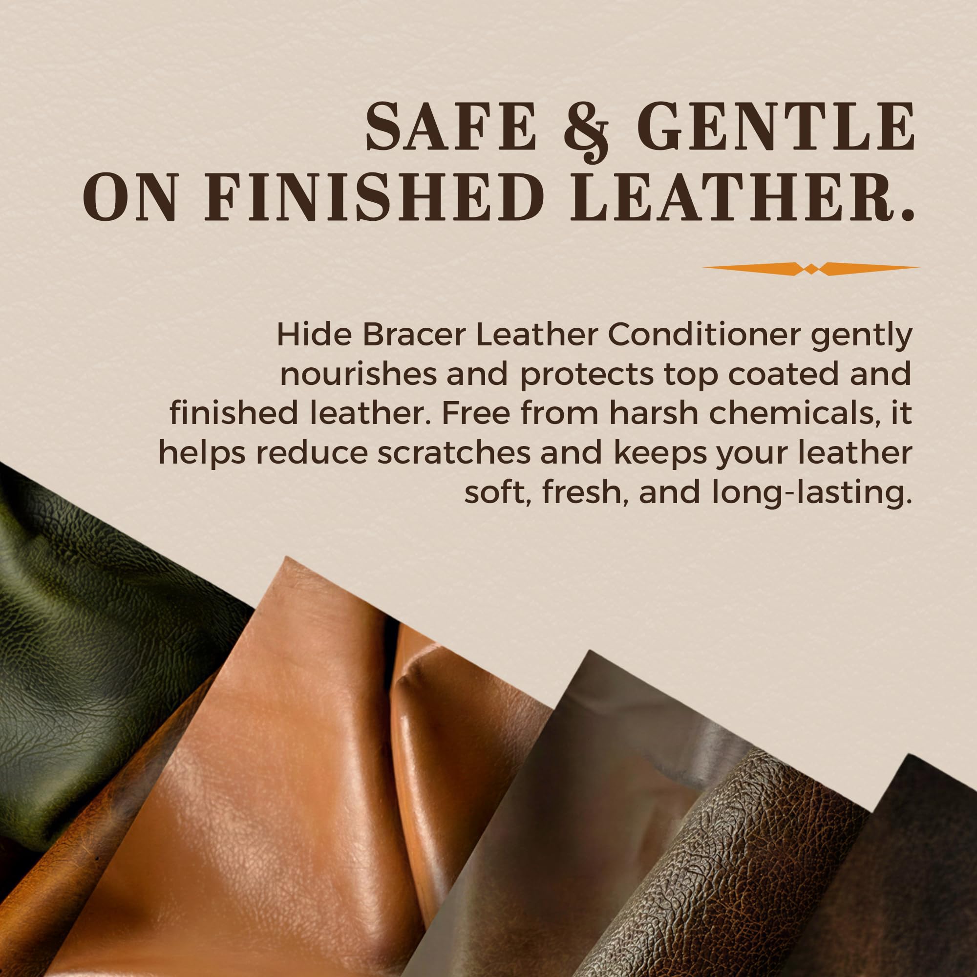 Hide-Bracer Leather Care on jacket and bag keeps textures vibrant.