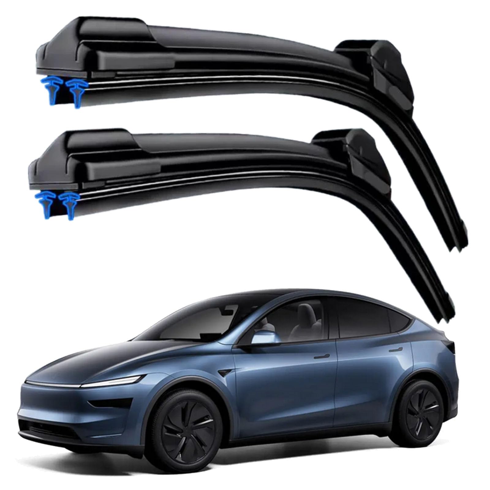 HIDOFILT dual rubber blade wipers for Model Y 26 and 20 inch, clear view.