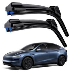 HIDOFILT dual rubber blade wipers for Model Y 26 and 20 inch, clear view.