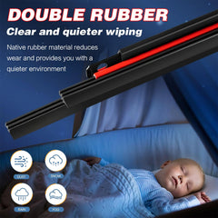 HIDOFILT dual rubber strip showcases enhanced cleaning action.