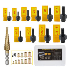 HIFESON rivet nut tool exterior shows sturdy chromium steel construction for durability