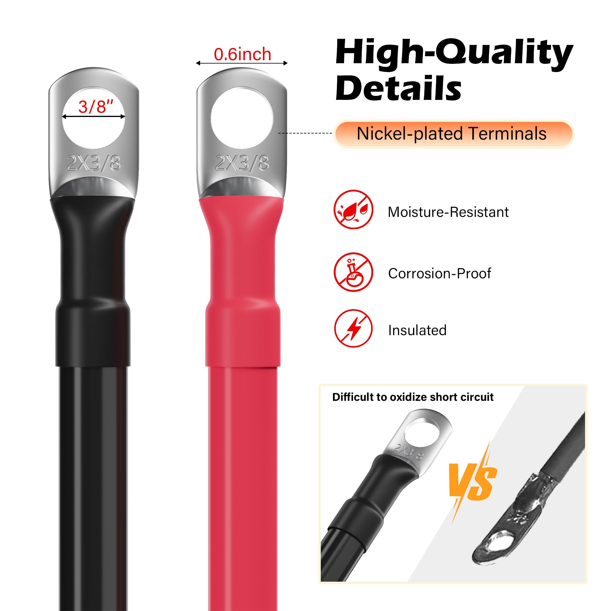HiFind 3/8-inch lug black end for stable negative return paths