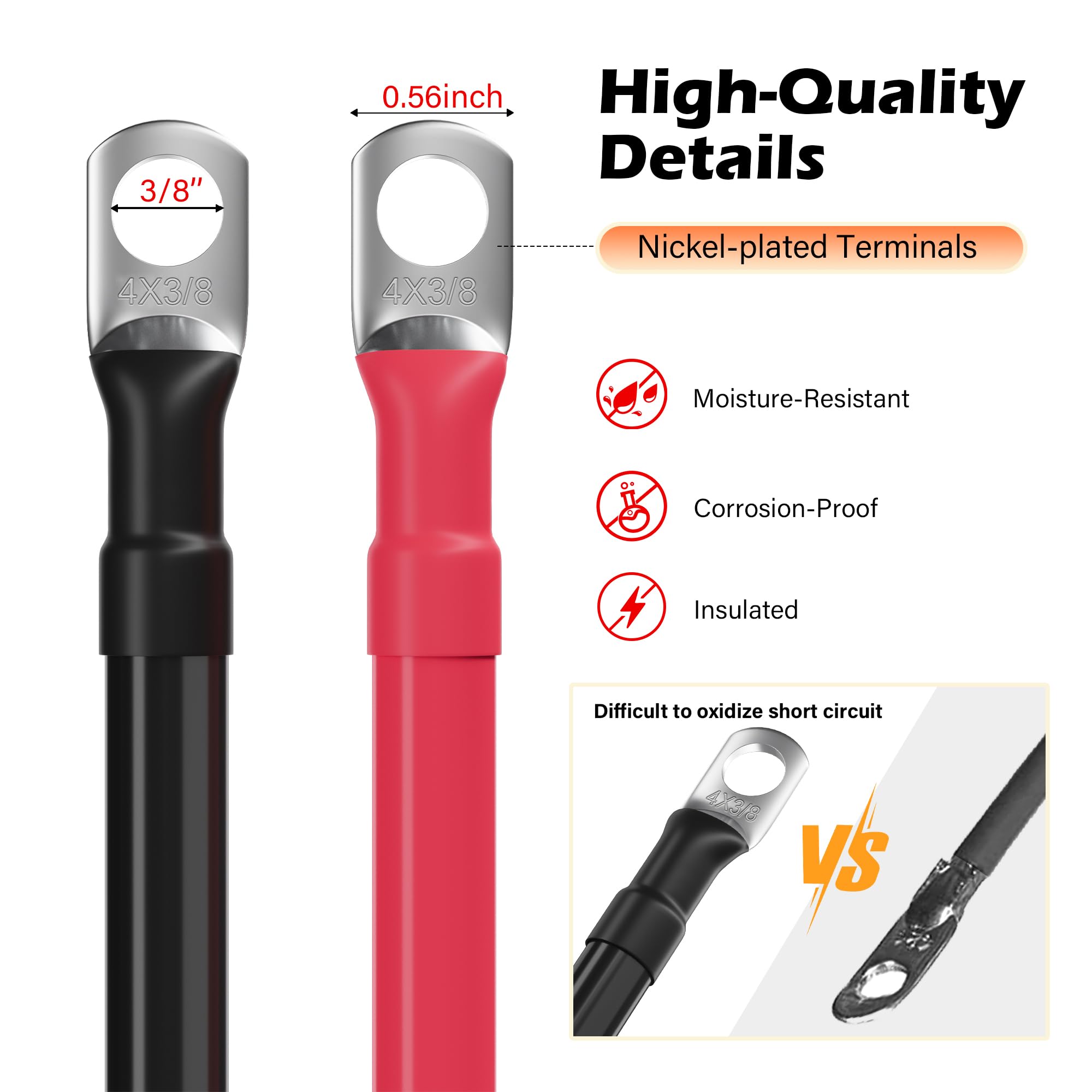 HiFind heat-shrink seals on cable ends for moisture protection and durable connections