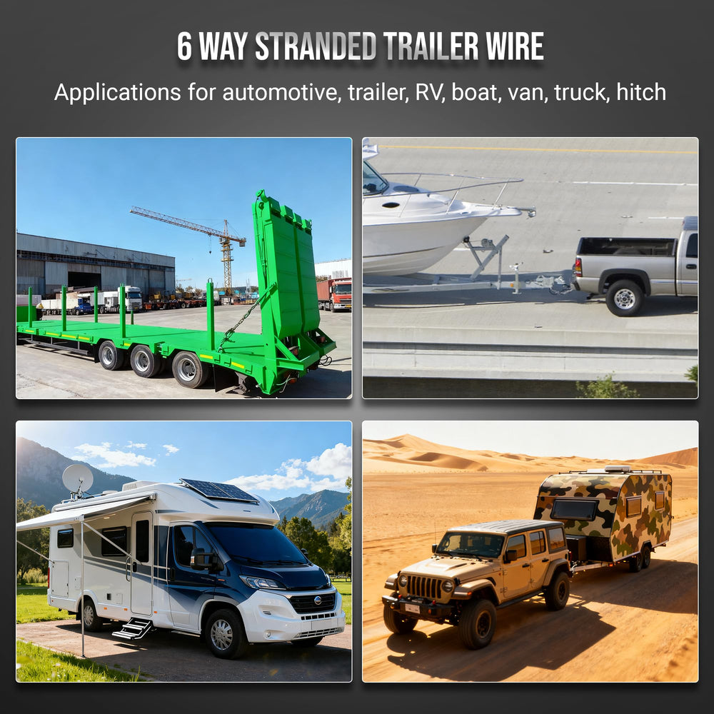 HiFind weatherproof PVC insulation withstands rain, sun, and road grime.