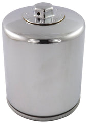Hiflofiltro HF171CRC chrome oil filter exterior view for track and street use.
