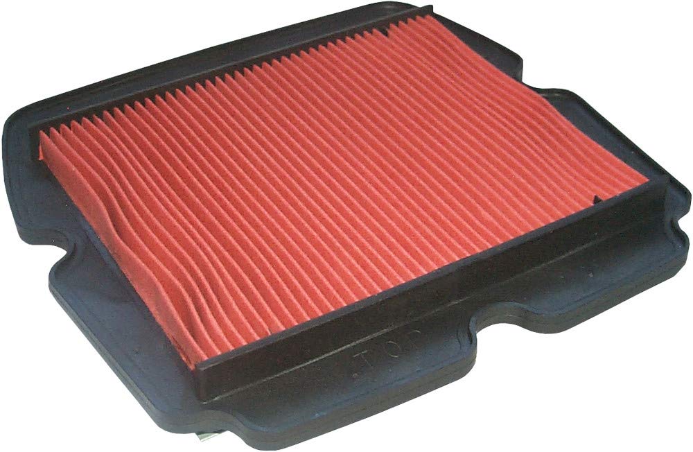HiFloFiltro HFA1921 air-filter close-up, direct OEM replacement improving engine airflow for motorcycles