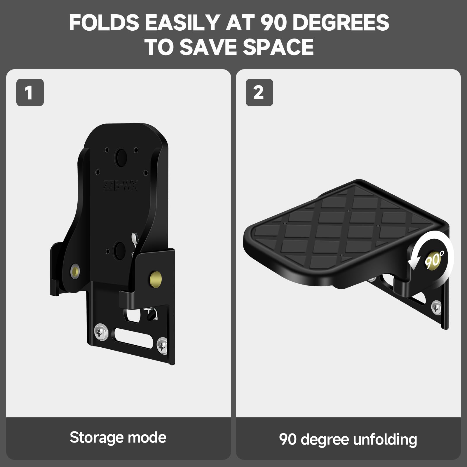 Hifor folding-truck-bed-step non-slip surface enhances safety when loading.