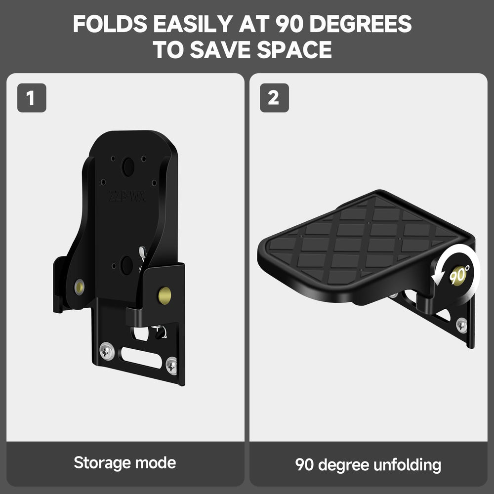 Hifor folding-truck-bed-step non-slip surface enhances safety when loading.