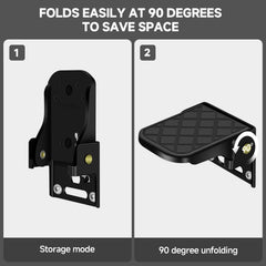 Hifor folding-truck-bed-step non-slip surface enhances safety when loading.