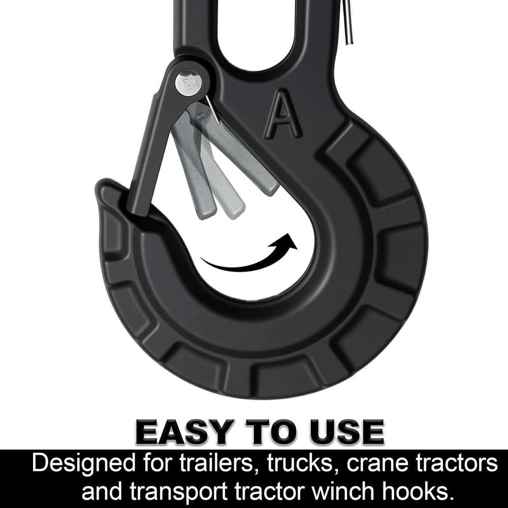 High-PQ heavy-duty hook supports up to 37,400 pounds.