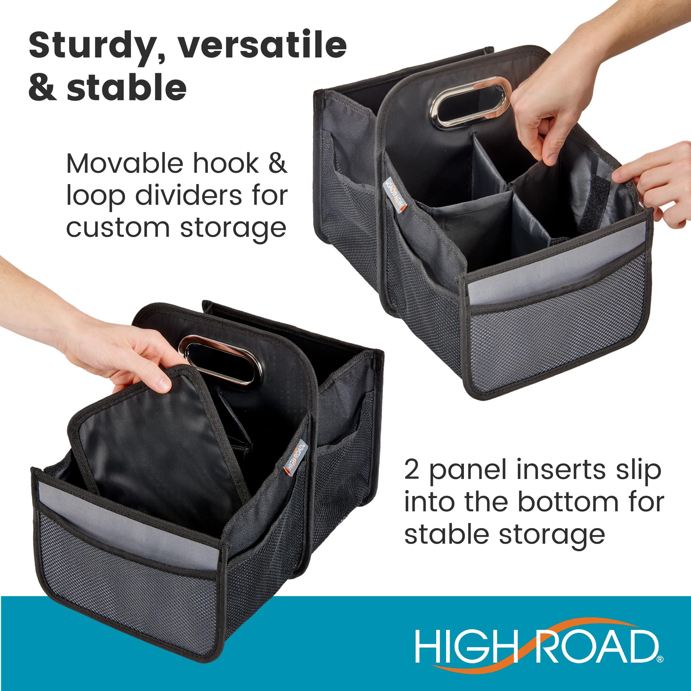 High Road car caddy stable tablet and bottle tote for easy reach