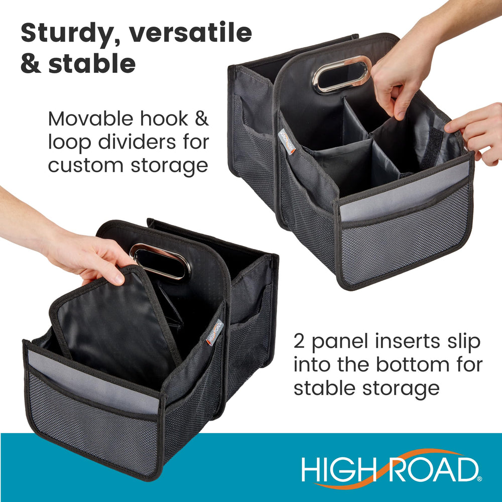 High Road car caddy stable tablet and bottle tote for easy reach