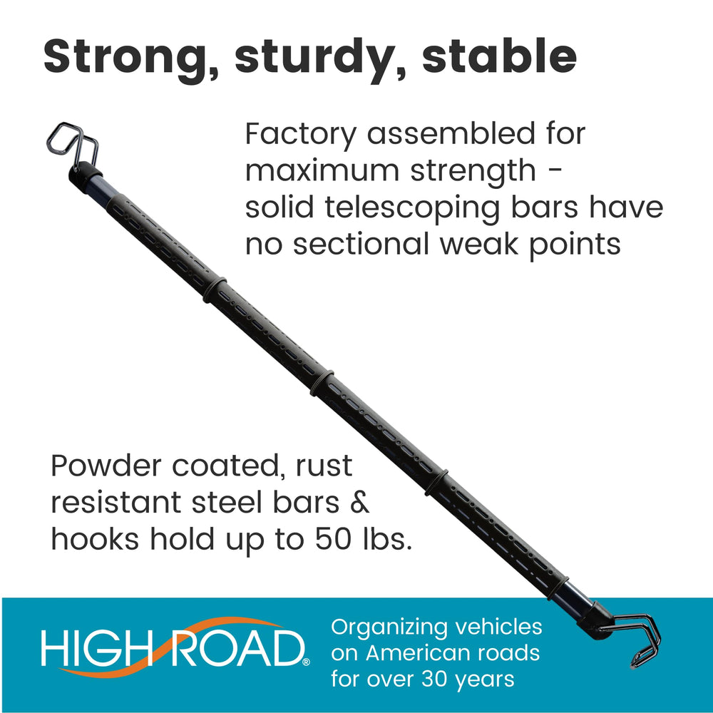 High Road car hanger bar shows no-assembly design for quick setup