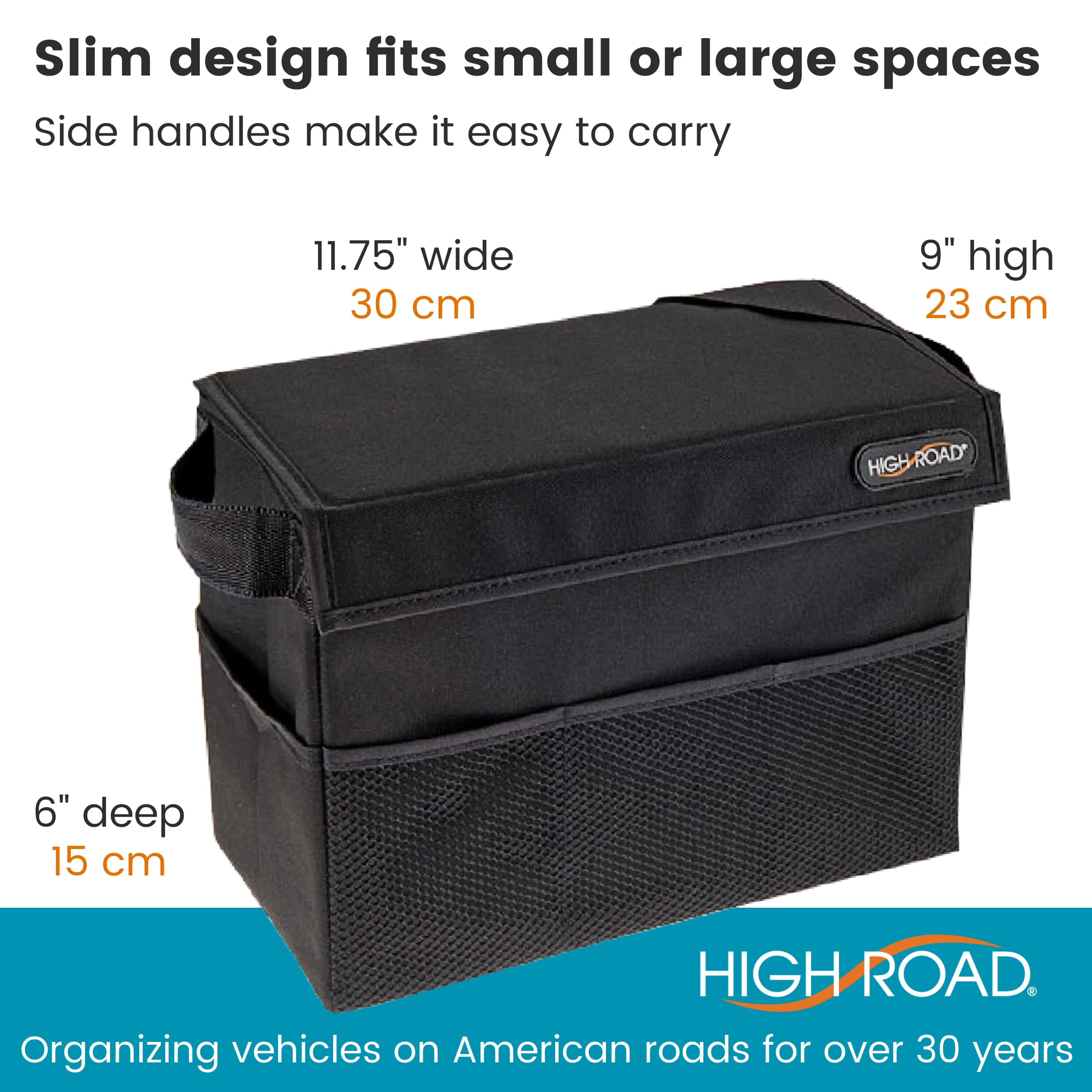 High Road Carganizer durable polyester construction stands up to daily trips.