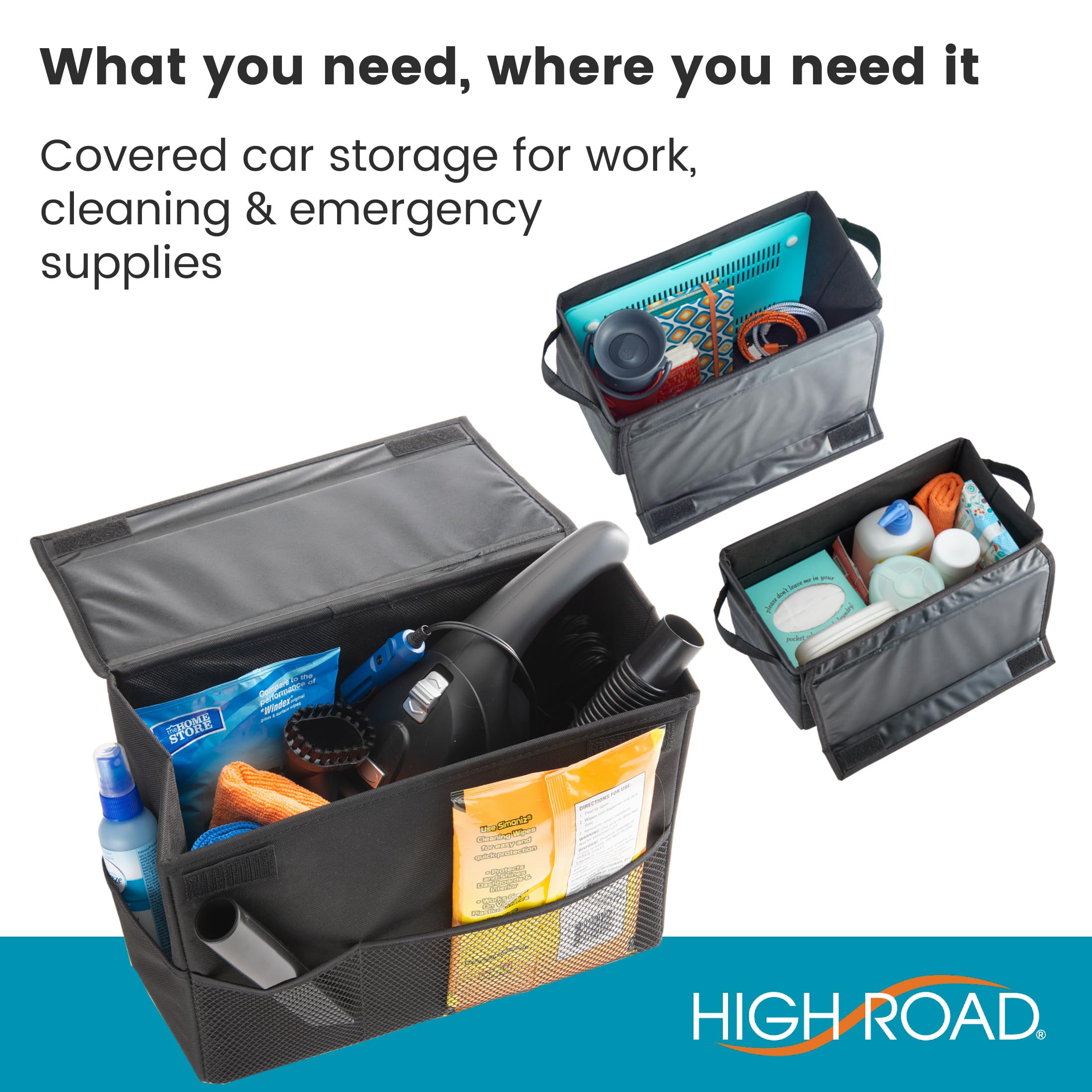 High Road Carganizer folds for compact storage when not in use.