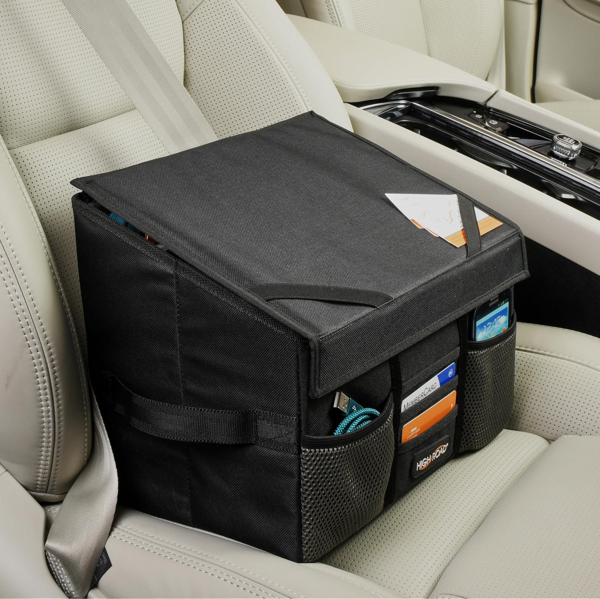 High Road Carganizer front seat organization keeps papers within reach for easy access