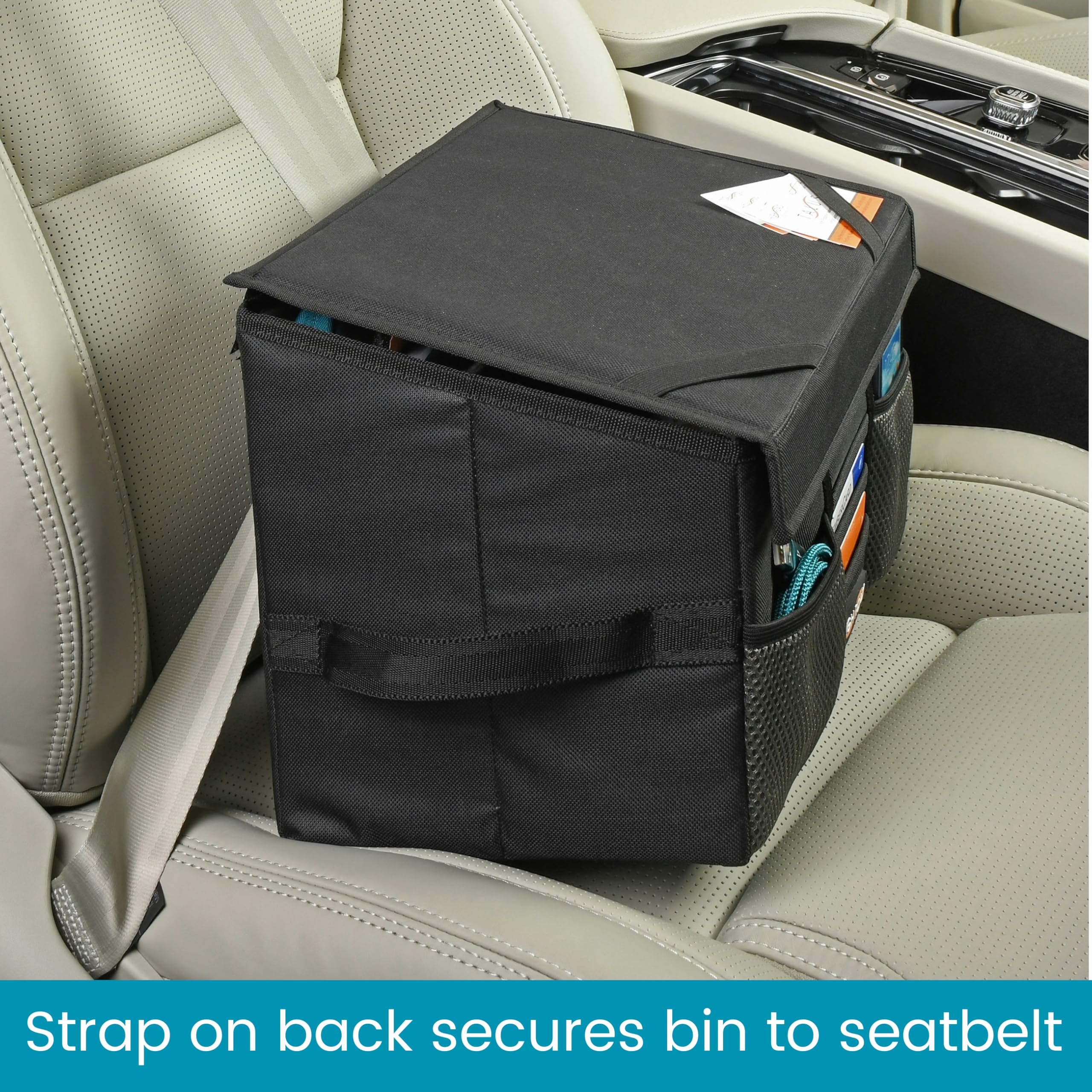 High Road Carganizer side handles enable easy transport between seats or vehicles
