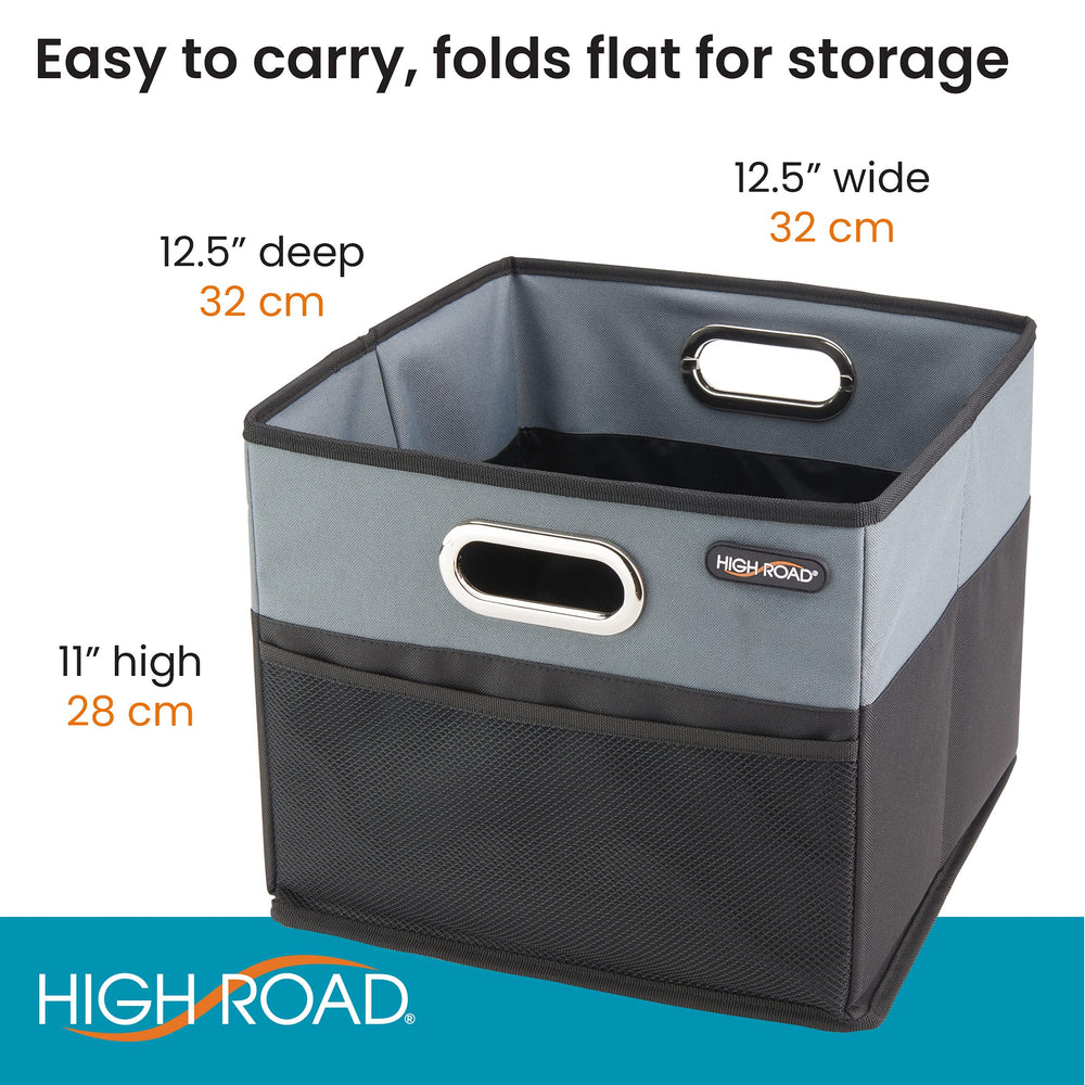 High Road CargoCube collapsible design folds flat for compact storage.