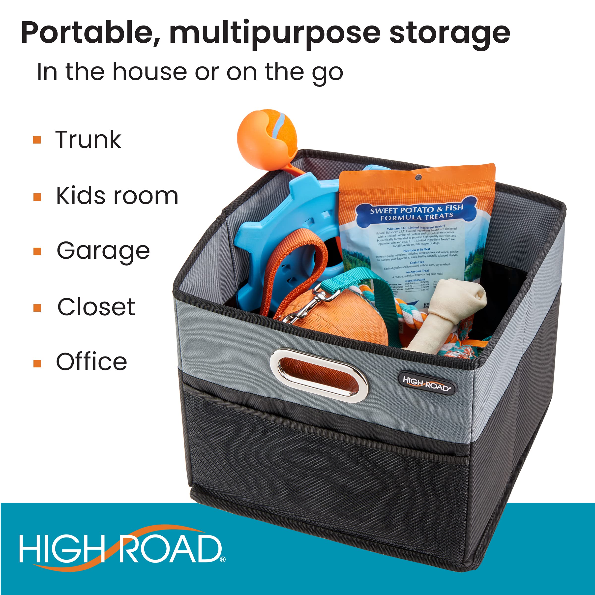 High Road CargoCube leakproof lining protects car carpets and interior surfaces.