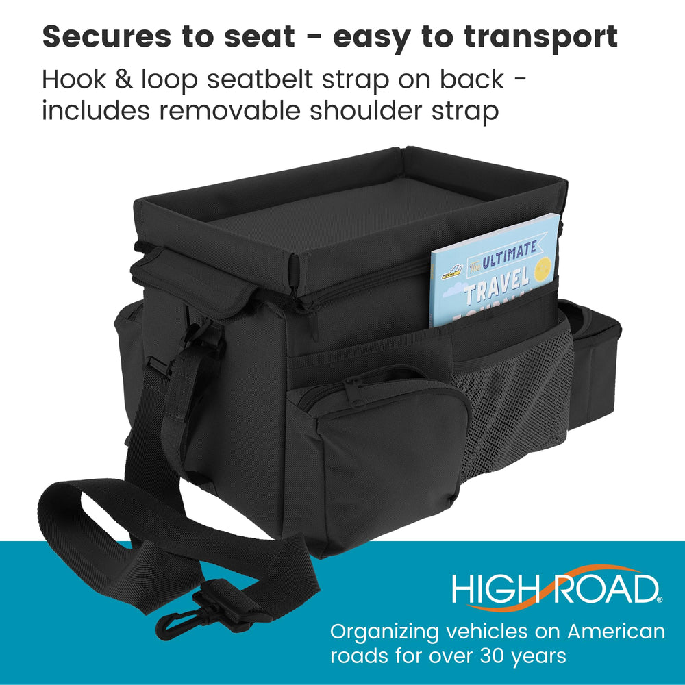 High Road CarHop adjustable shoulder strap enables portable organization in vehicles.