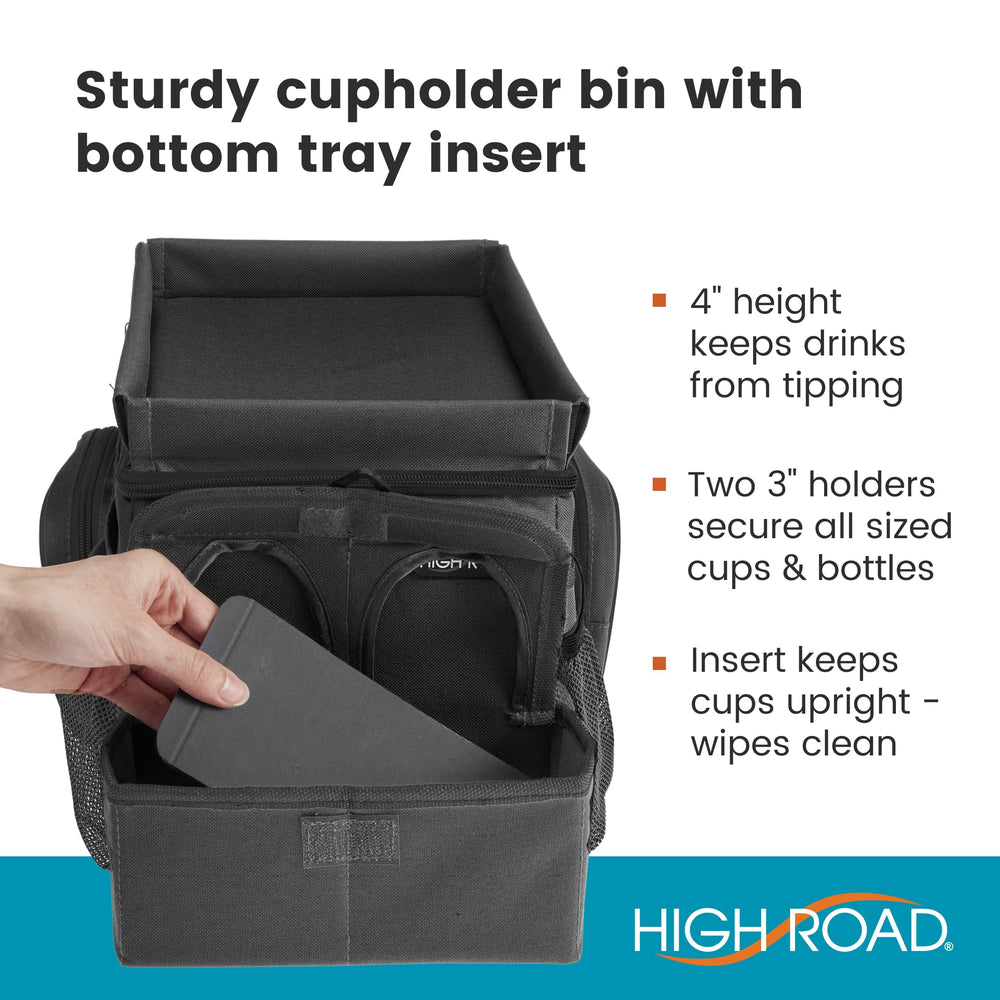 High Road CarHop structured lid offers stable support for the organizer