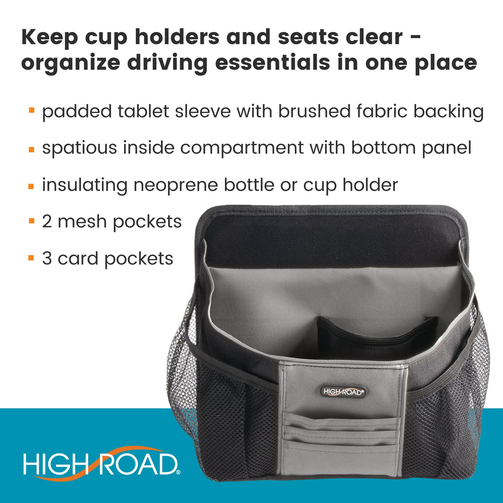 High Road DriverStash side pockets keep documents and devices organized