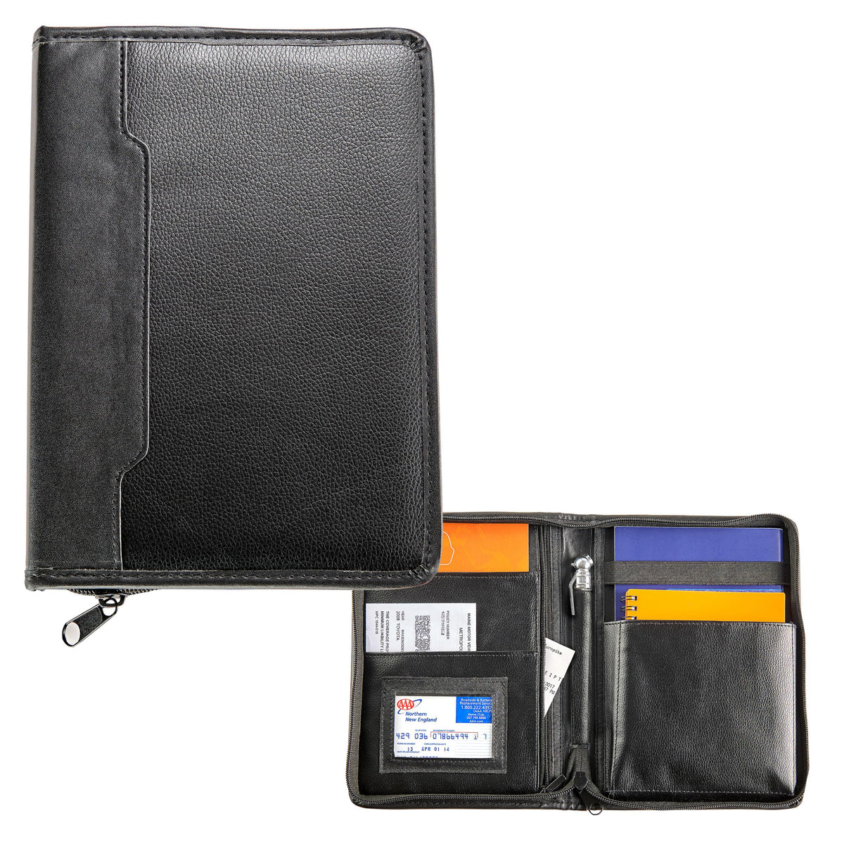 High Road glove box organizer front view with clearly accessible compartments.