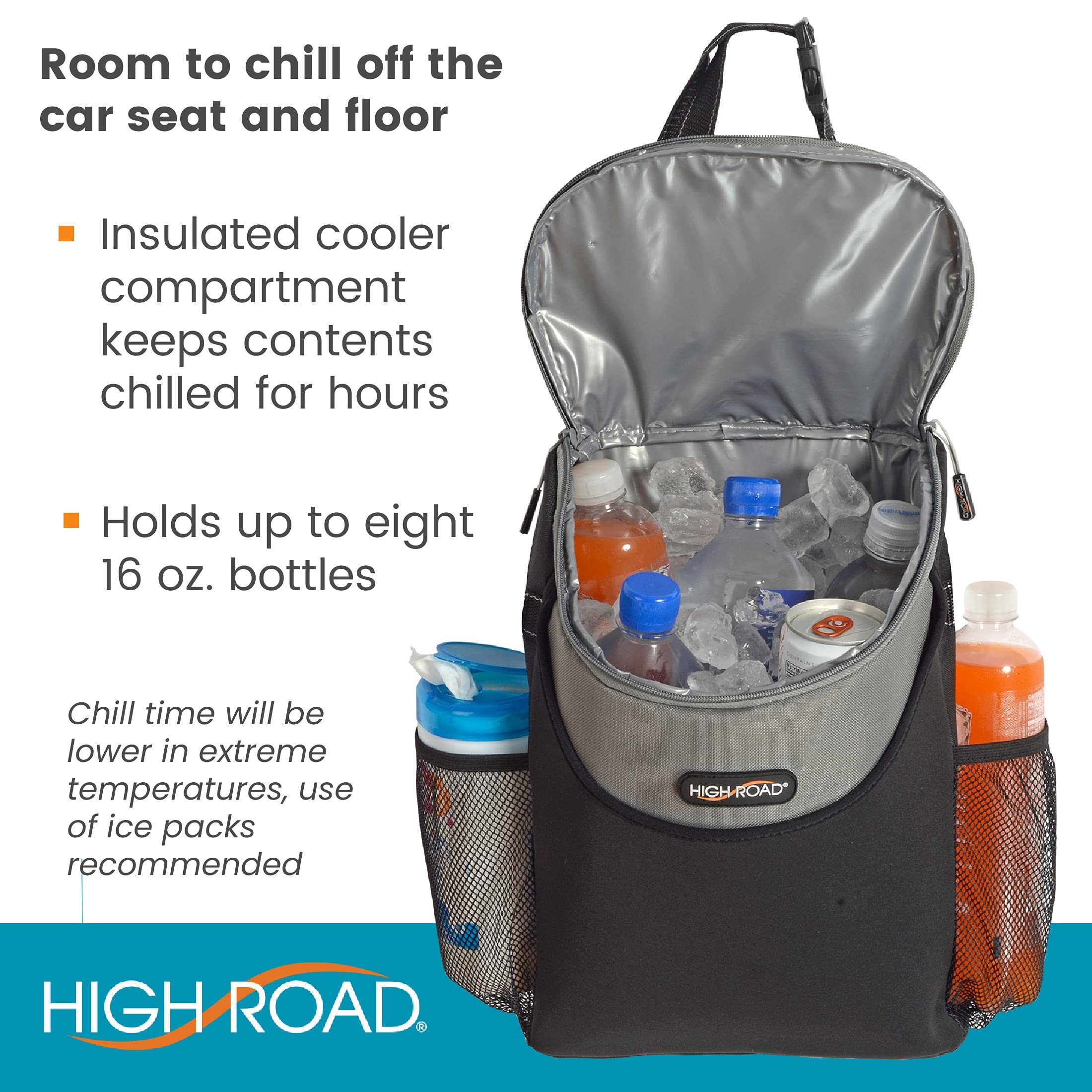High Road SnackStash insulated material closeup highlights waterproof interior.