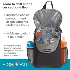 High Road SnackStash insulated material closeup highlights waterproof interior.