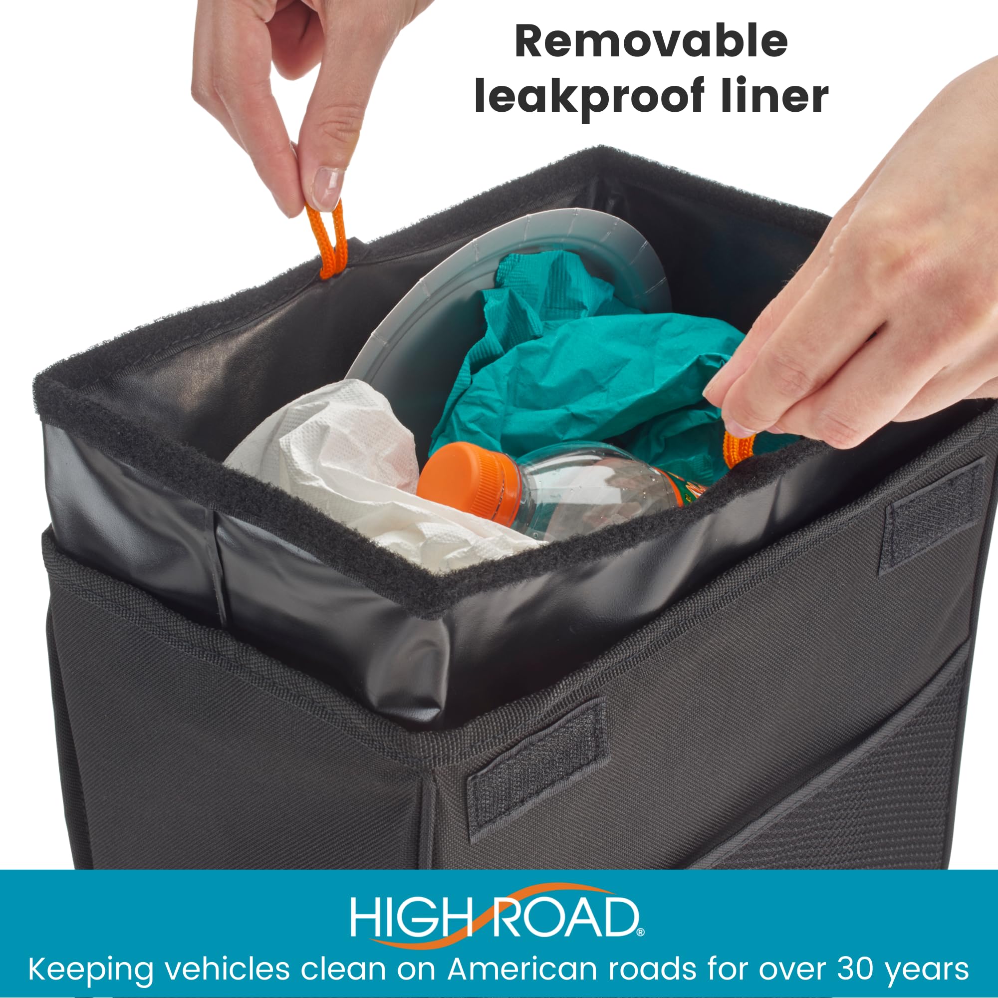High Road TrashStand universal fit center console for any car.