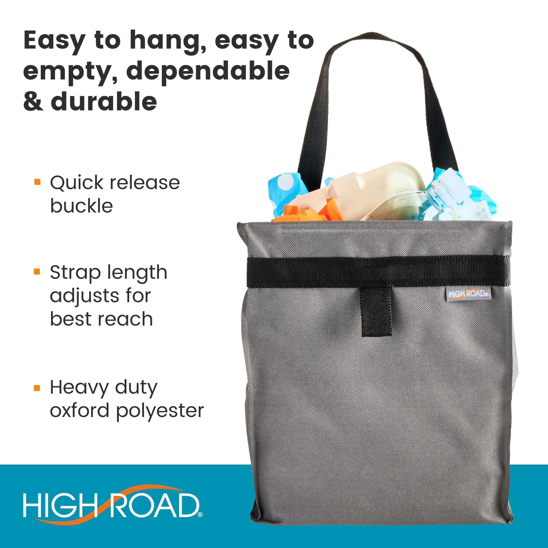 TrashStash 3-gallon capacity suits road trips and family rides.