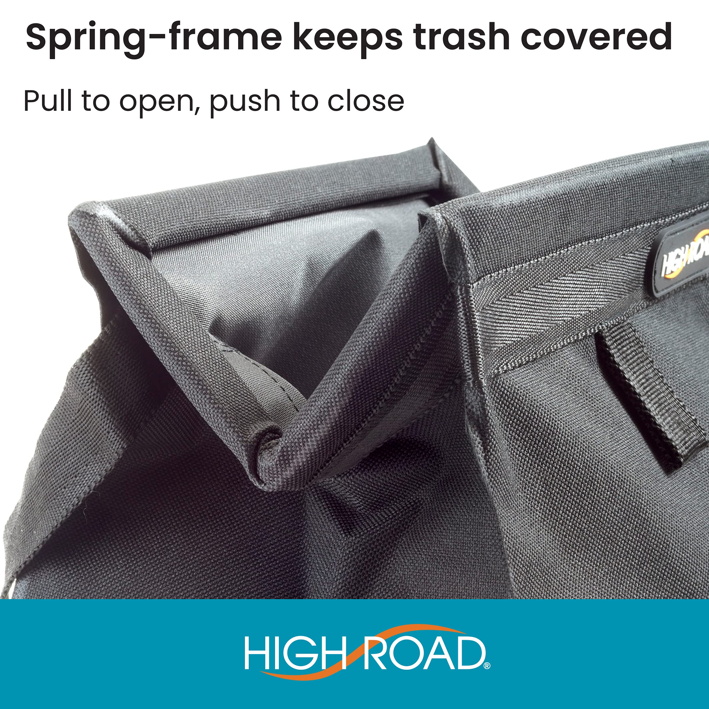 High Road TrashStash quick-release buckle allows fast emptying and cleaning.