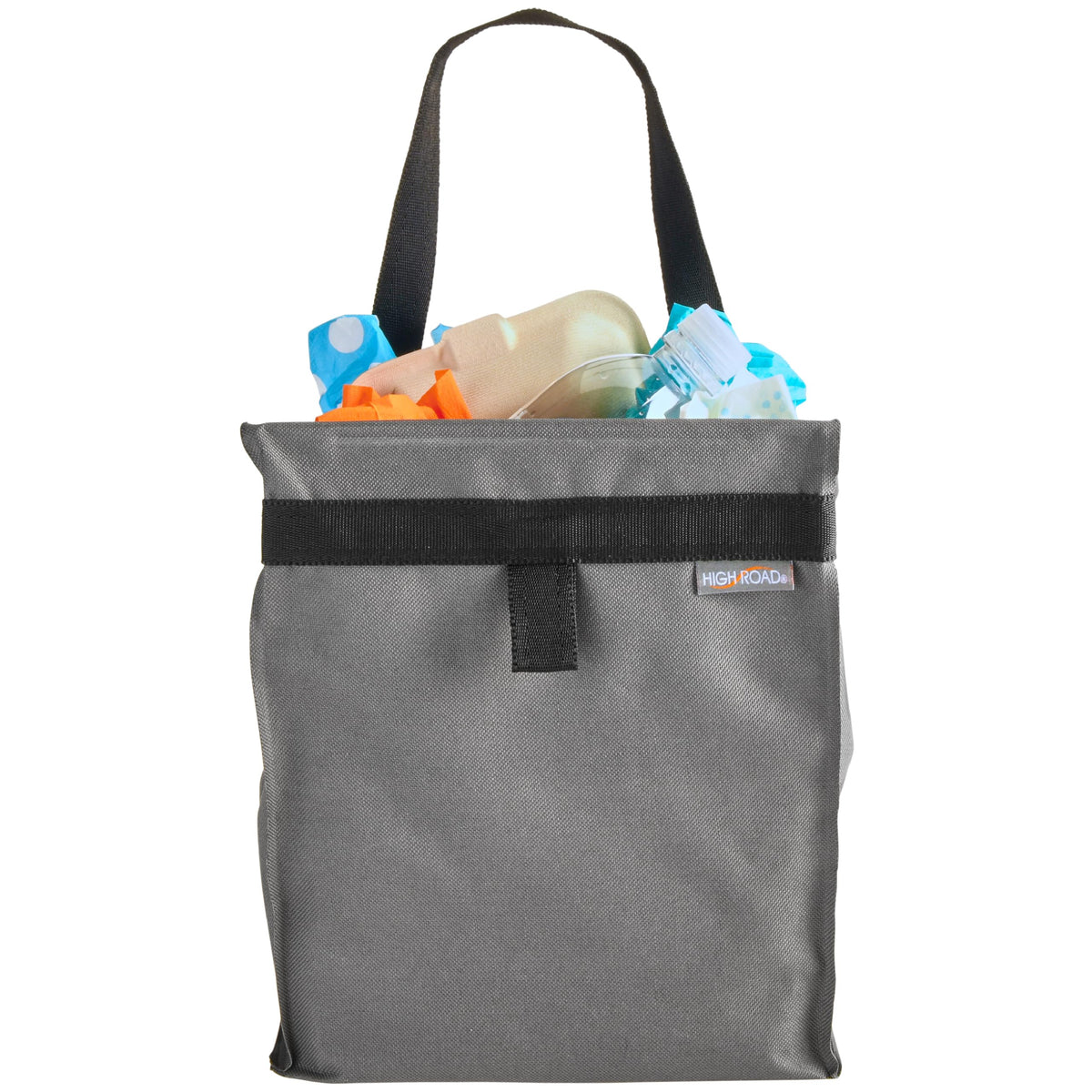 High Road TrashStash hanging bag with lid keeps car trash contained.
