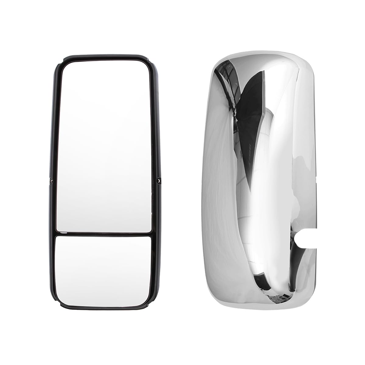 High Soar Kenworth T600 chrome door mirror, right side, improves weather visibility