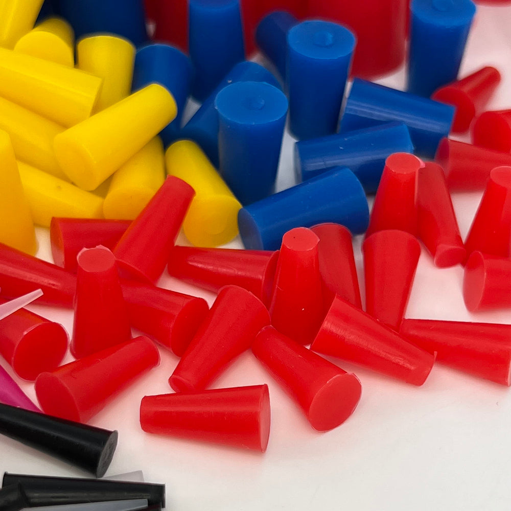 High Temp Masking Supply 1-32 to 3-16 inch plugs ready for coatings.
