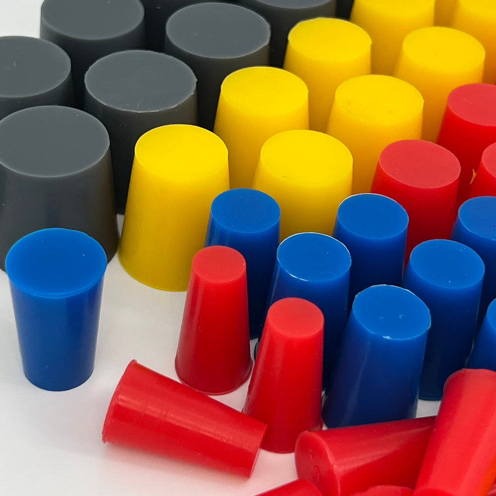 High Temp Masking Supply 3-8 to 1 inch plugs shown for large holes.