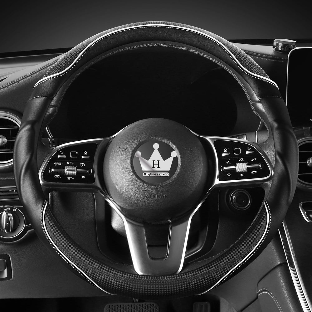 HighnessHwoo 3D grip design steering cover improves grip and control.
