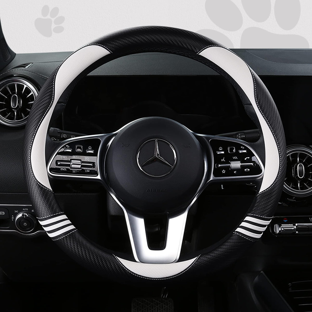 HighnessHwoo cat-design steering wheel cover adds cute style and a cushioned grip.