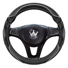 HighnessHwoo carbon fiber faux leather look adds sporty style to your wheel.