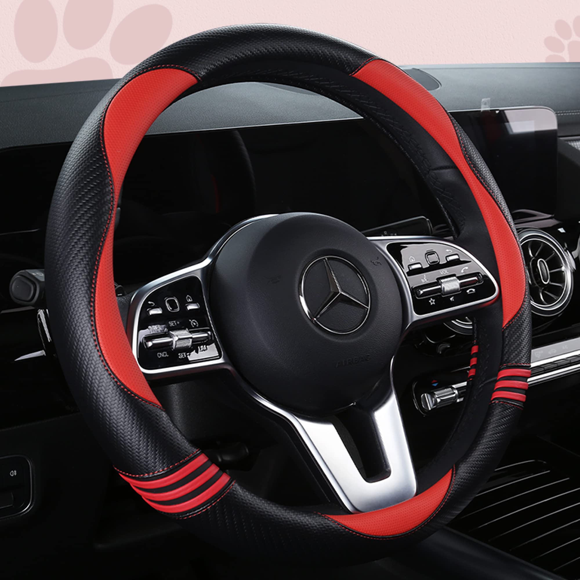 HighnessHwoo carbon-fiber PU leather texture adds premium look and durability